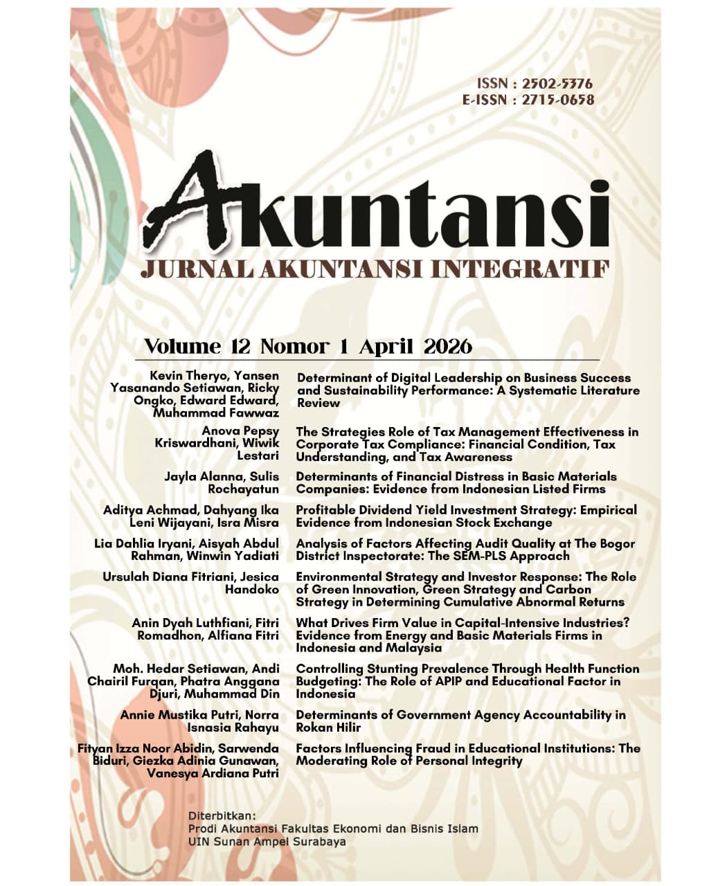 					View Vol. 12 No. 1 (2026): Volume 12 Nomor 1 April 2026
				